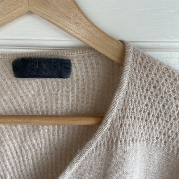 Velvet by Graham & Spencer Cashmere Sweater, Ivory, PETITE - Picture 3 of 4